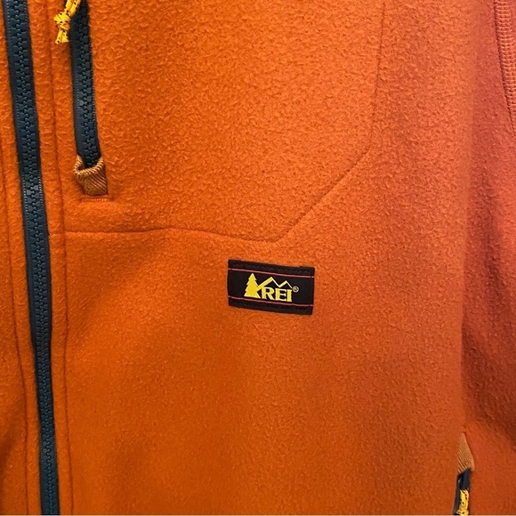 REI Women Orange Polartec Fleece Zipped Jacket Size XL - Picture 4 of 9